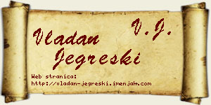 Vladan Jegreški vizit kartica